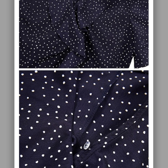 Korean Raive Ruffled Wrap Blouse Sz S - Picture 4 of 10